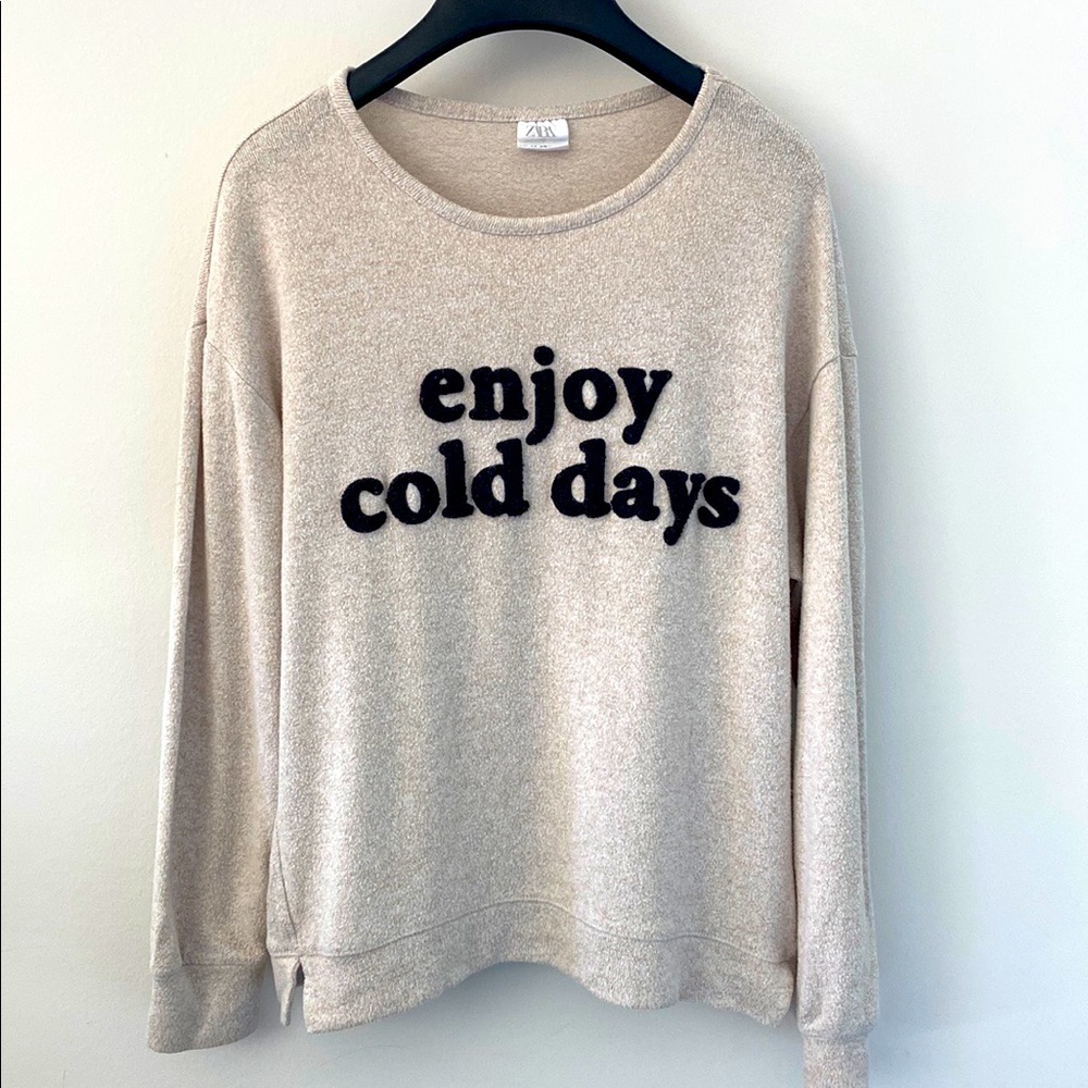 Zara kids enjoy cold days long sleeve sweater